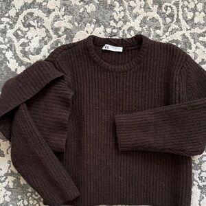 Brown Women's Sweater Knitted Zara